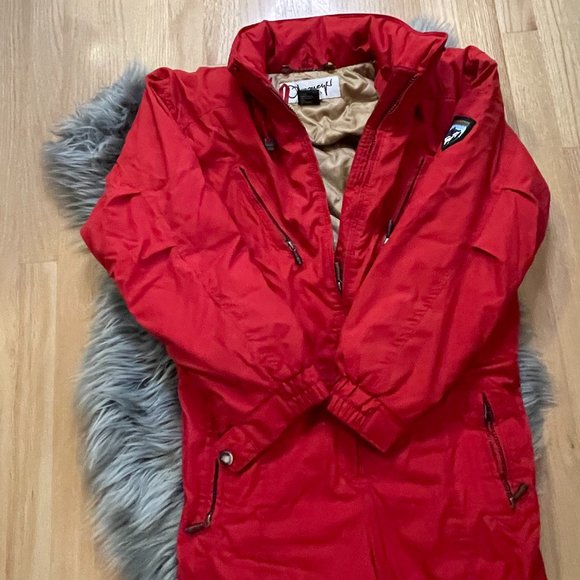 EUC Obermeyer Ladies Vintage One Piece Snowsuit, Size 8P. Red - Picture 8 of 11